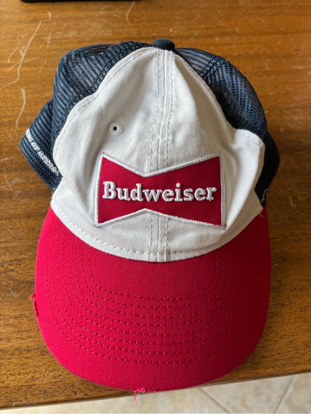 Budweiser King Of Beers Trucker Cap in Red, White, and Black